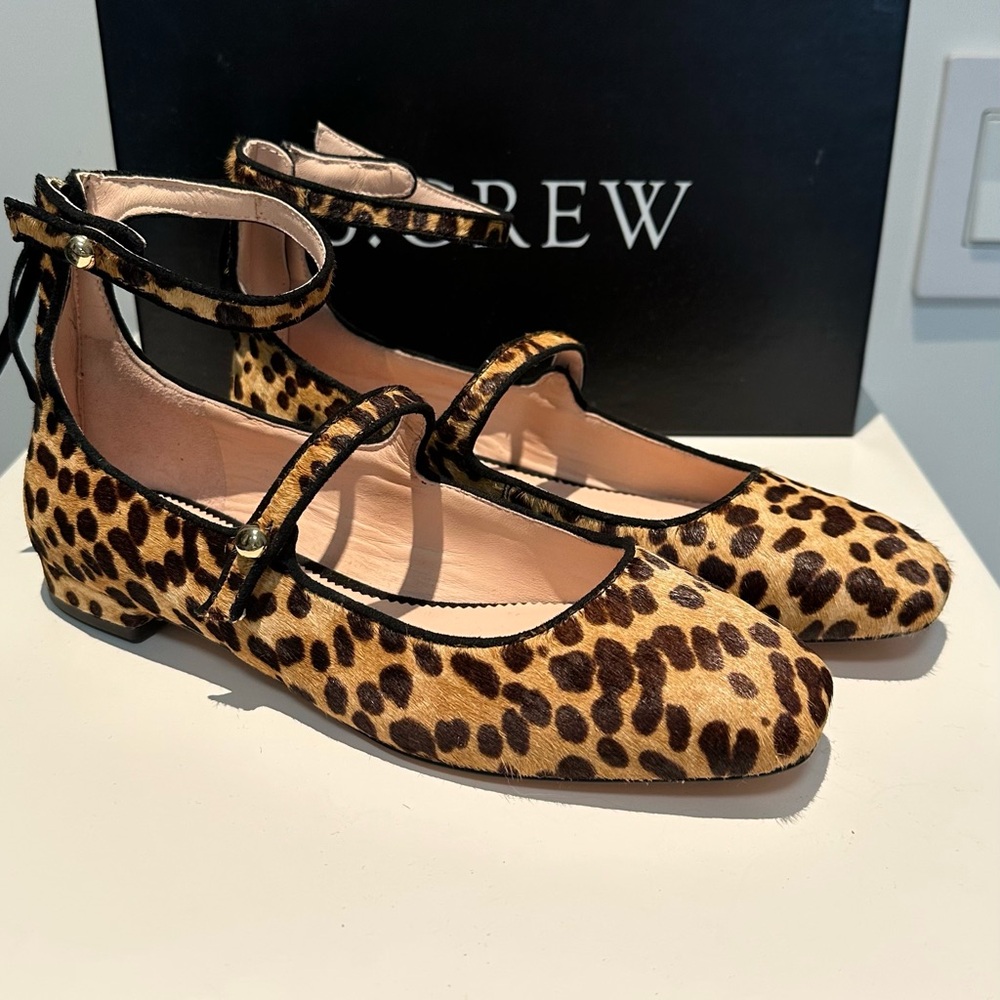 BNIB. J. Crew Leopard Print Flats Too small for me